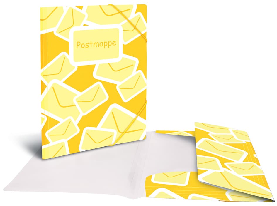 Herma Postmappe Mit Gummizug, Din A4, Pp, Gelb