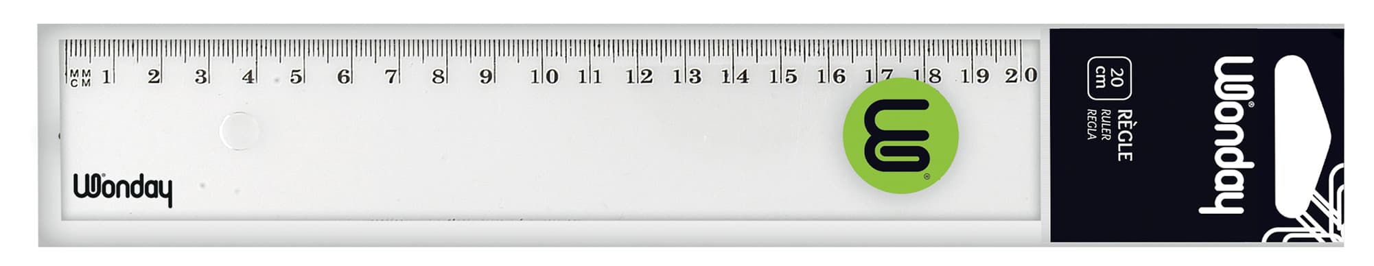 Wonday Flachlineal, 200 Mm, Aus Kunststoff, Transparent