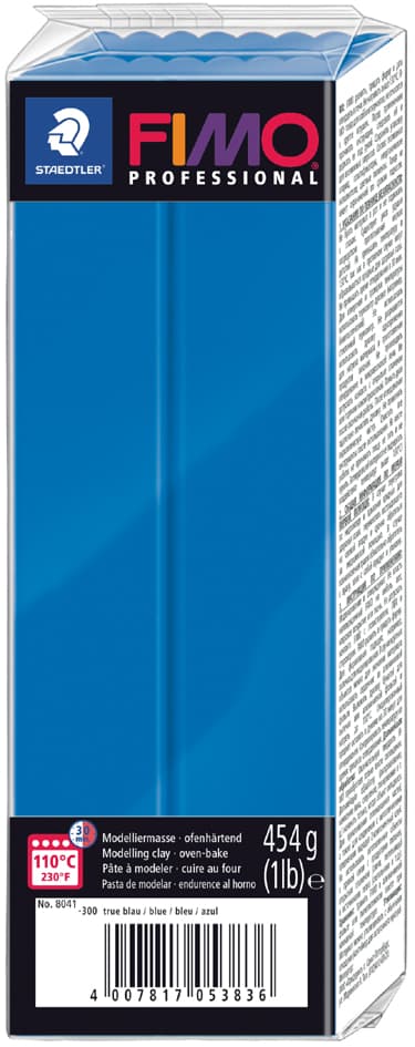 Fimo Professional Modelliermasse, Reinblau, 454 G