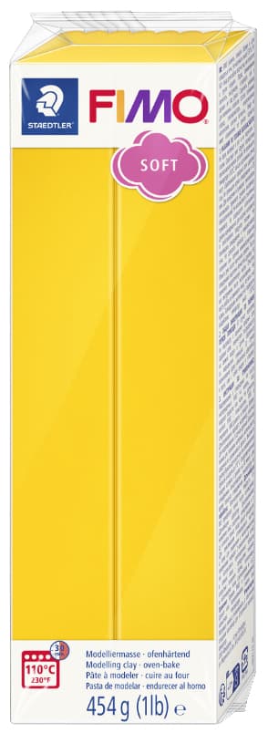 Fimo Soft Modelliermasse, Ofenhärtend, Sonnengelb, 454 G