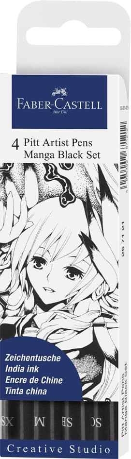 Faber-Castell Tuschestift Pitt Artist Pen, 4er Etui Manga