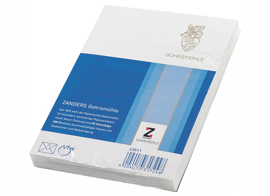 Gohrsmühle Briefumschlag Bankpost, Din C6, 80 G/Qm, Hochweiß