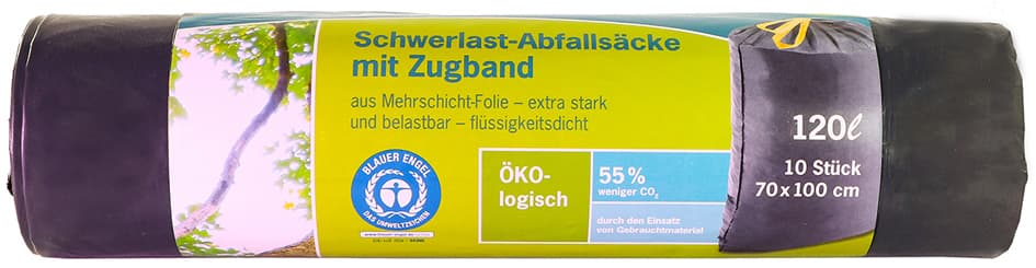 Secolan Schwerlast-Abfallsack, Mit Zugband,120 Liter