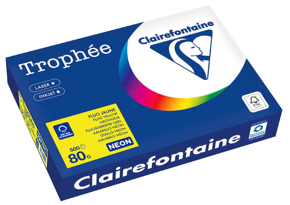 Clairefontaine Multifunktionspapier Trophée, A4, Neonorange