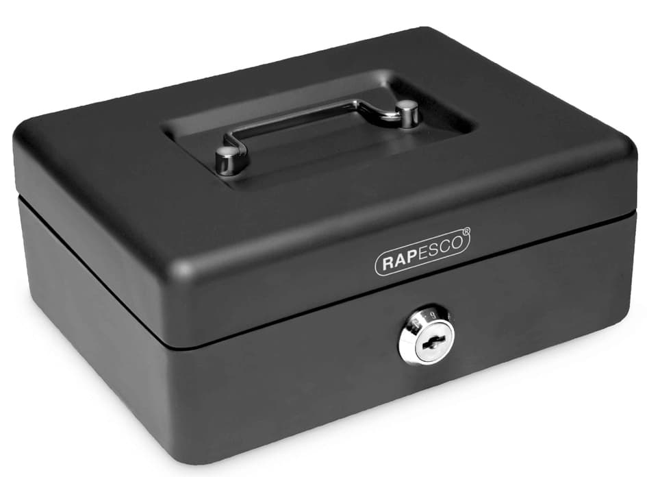 Rapesco Geldkassette, Breite: 150 Mm, Schwarz
