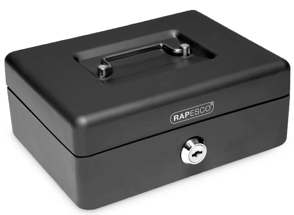 Rapesco Geldkassette, Breite: 300 Mm, Schwarz
