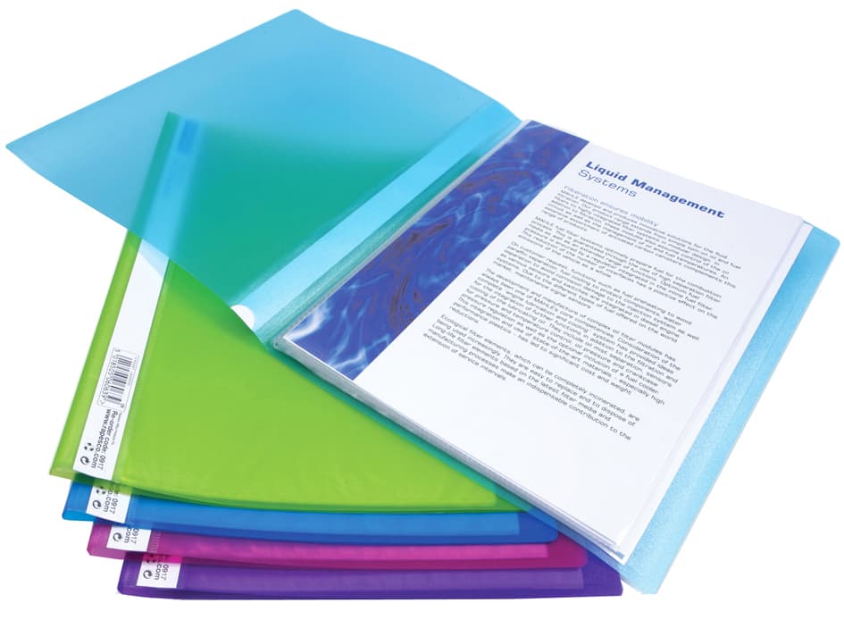 Rapesco Sichtbuch, Din A4, Pp, 20 Hüllen, Farbig Sortiert