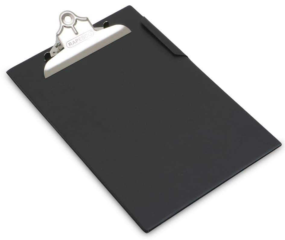 Rapesco Klemmbrett, Din A4, Pvc-Folienüberzug, Schwarz
