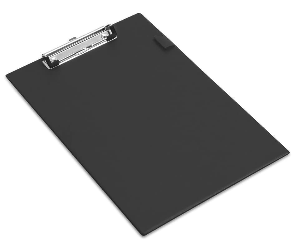 Rapesco Klemmbrett Standard, A4, Pvc-Folienüberzug, Schwarz