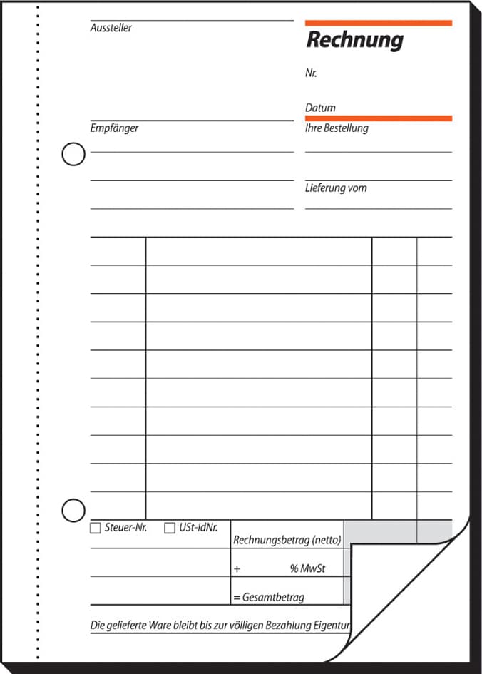 Sigel Formularbuch , Rechnung, , A6, 2 X 50 Blatt