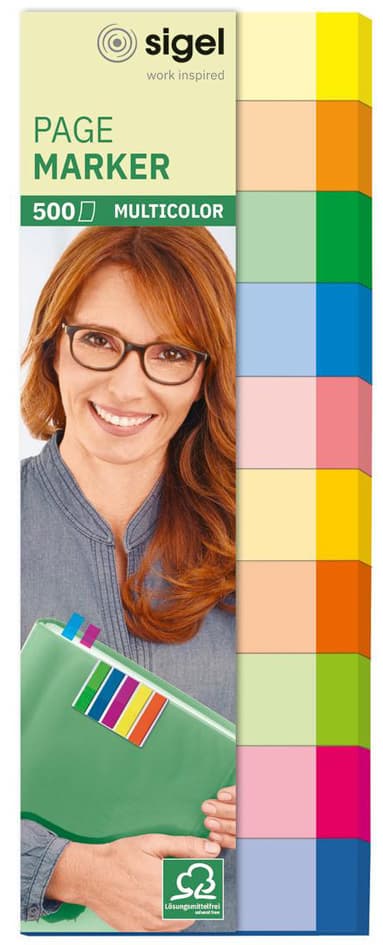 Sigel Haftmarker Multicolor, 50 X 15 Mm, 500 Blatt
