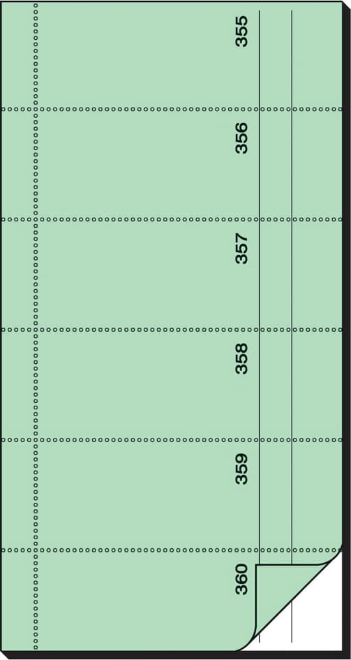 Sigel Formularbuch , Bonbuch, , 105 X 200 Mm, Hellgrün