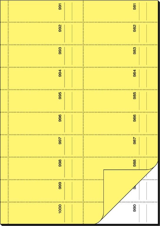 Sigel Formularbuch , Bonbuch, , A4, 1000 Abrisse, Gelb