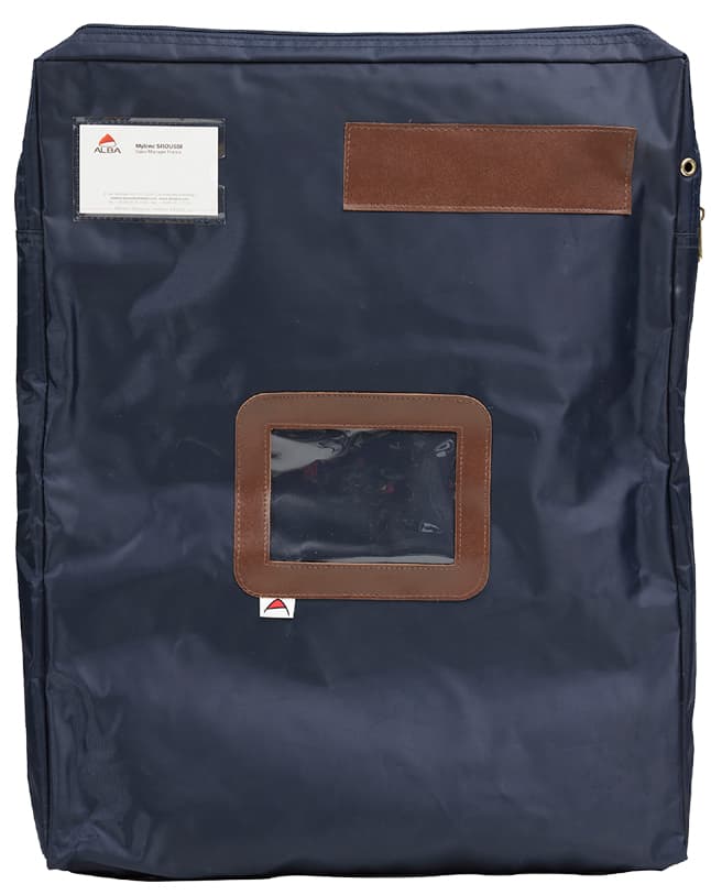 Alba Banktasche , Pocsougm,  Mit Dehnfalte, Polyester, Blau