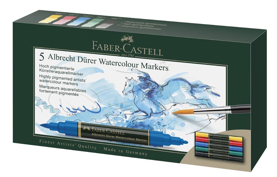 Faber-Castell Aquarellmarker Albrecht Dürer, 5er Etui