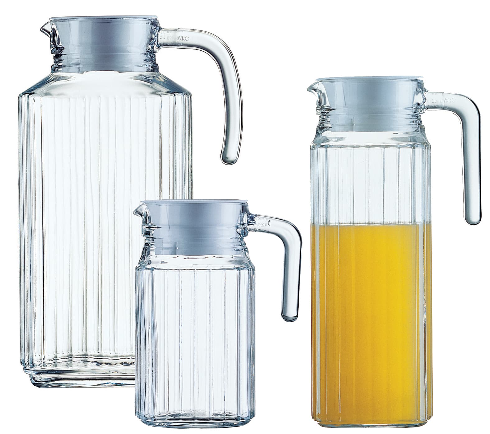 Esmeyer Arcoroc Glaskrug , Quadro, , Mit Deckel, 1,1 Liter