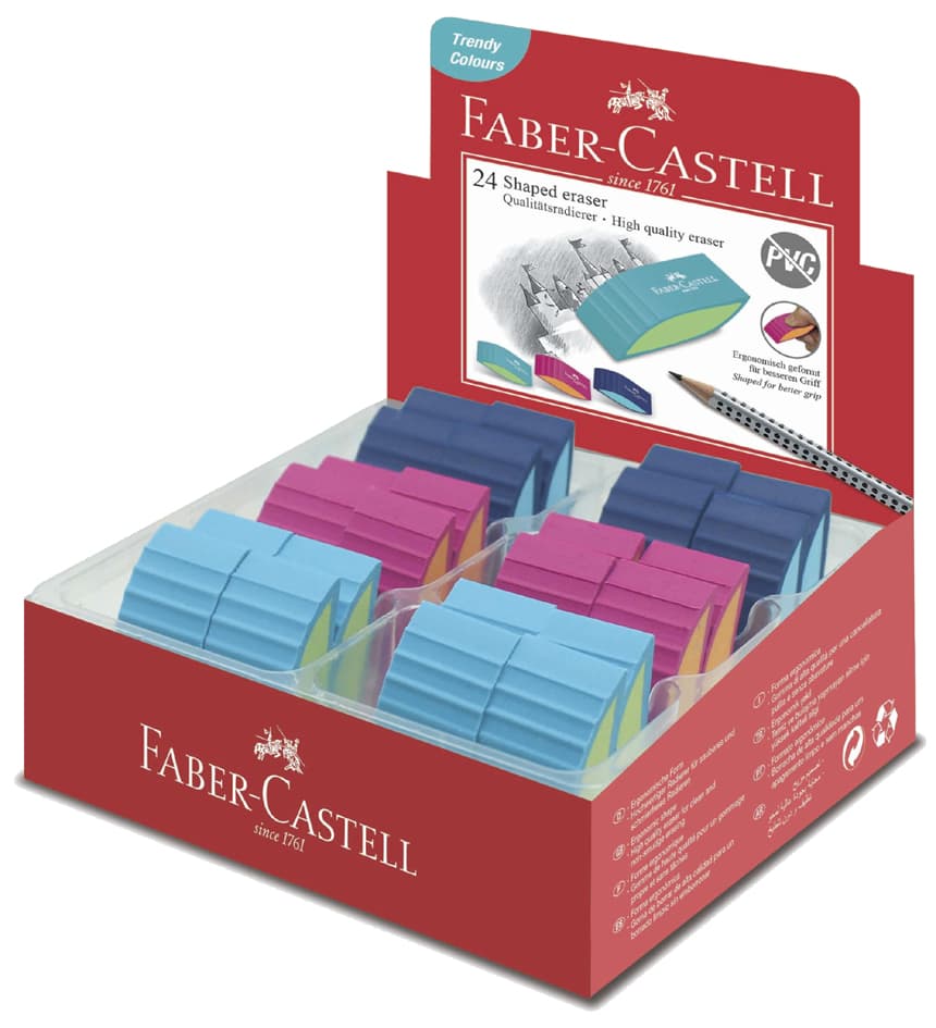 Faber-Castell Kunststoff-Radierer Bicolor, Sortiert