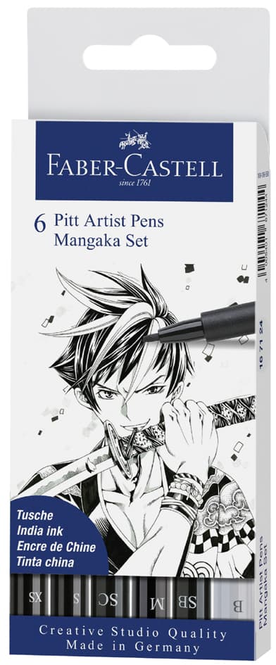 Faber-Castell Tuschestift Pitt Artist Pen, 6er Etui