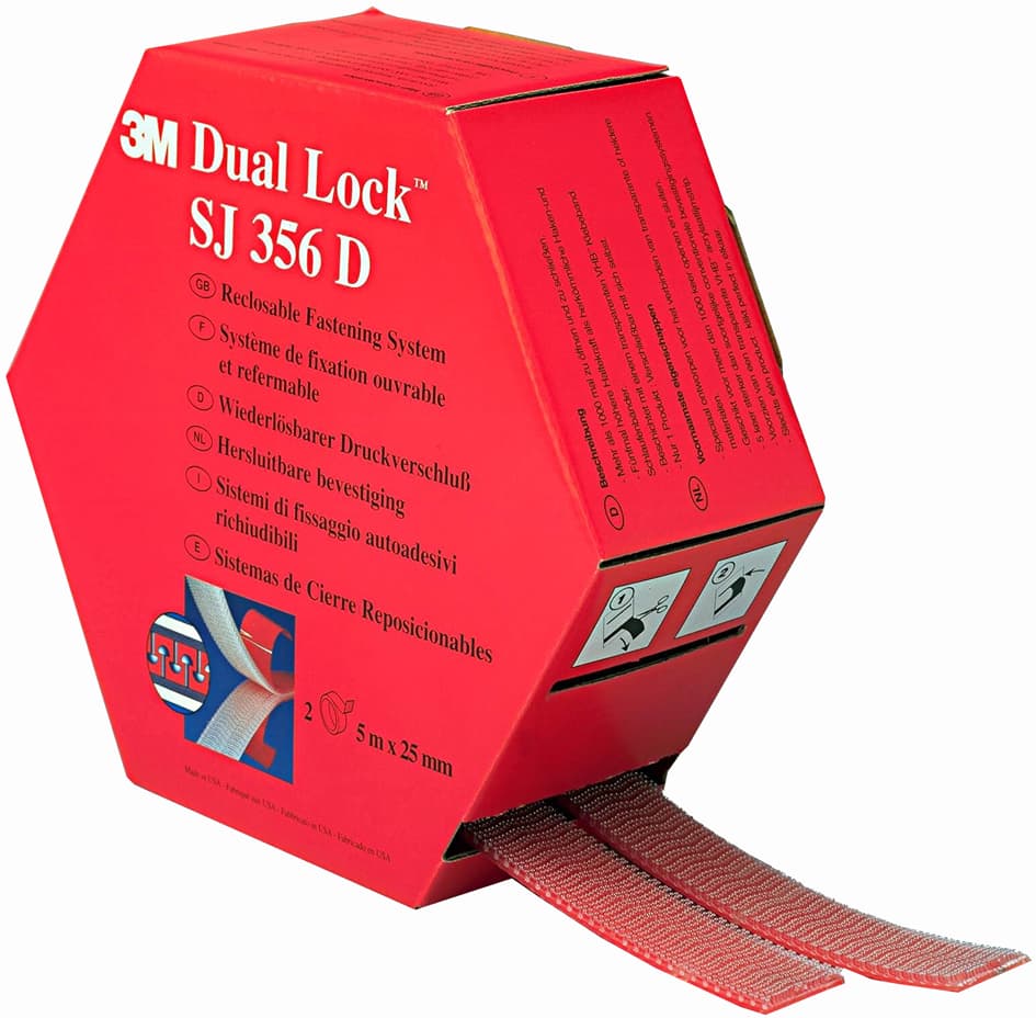 3m Dual Lock Flexibler Druckverschluss, Farbe: Transparent