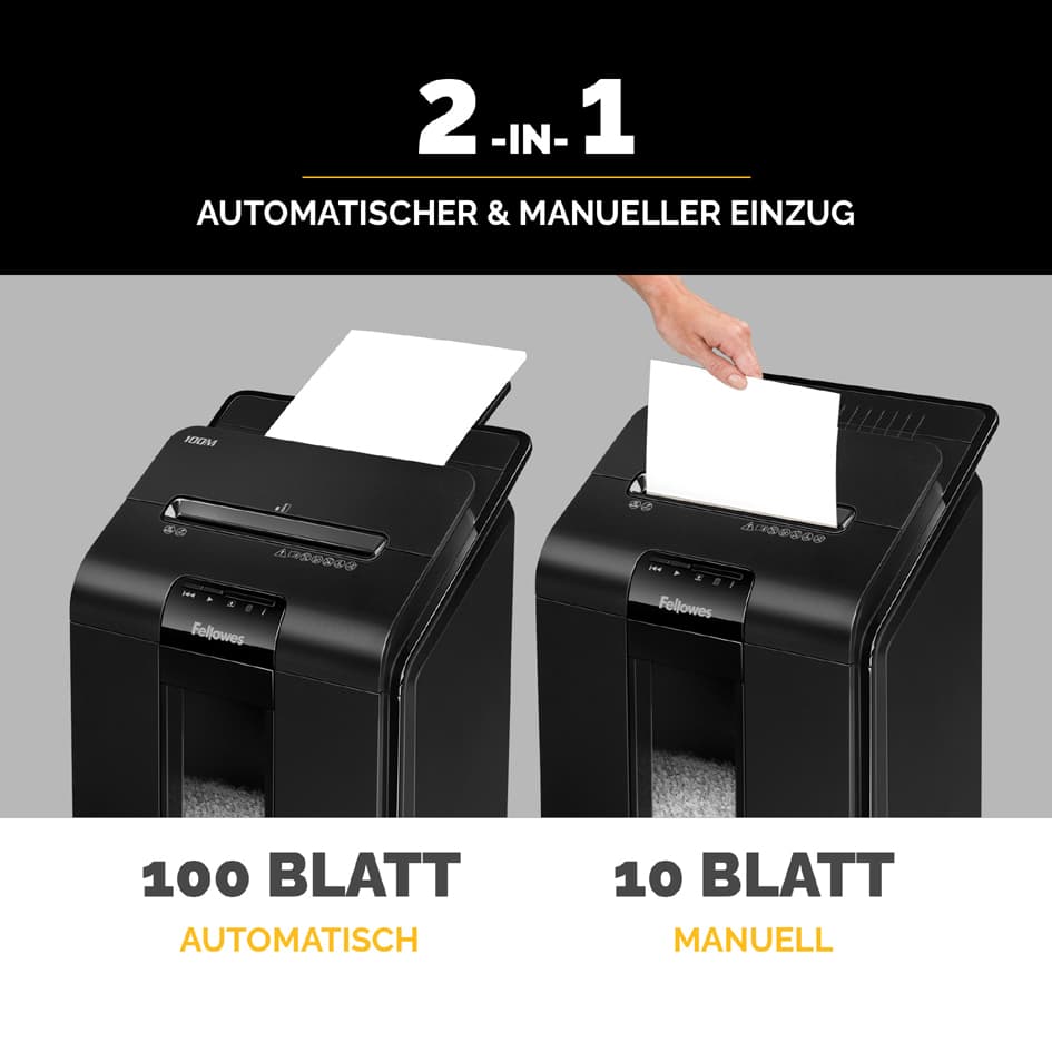 Fellowes Aktenvernichter Automax 100m, Partikel 4 X 10 Mm