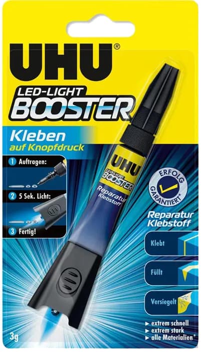 Uhu Reparatur-Klebstoff Led-Light Booster, 3 G Tube