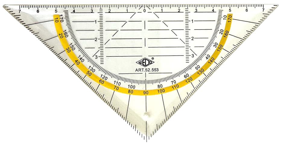 Wedo Geometriedreieck, Flexibel, Hypotenuse 160 Mm