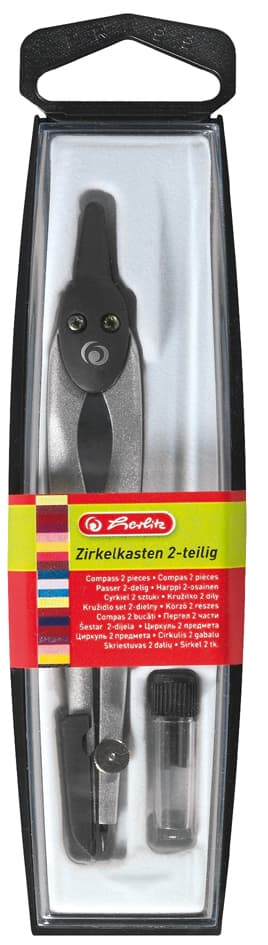 Herlitz Zirkelkasten 2-Teilig, Schwarz