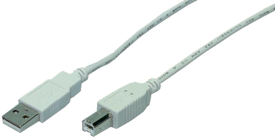 Logilink Usb 2.0 Kabel, Usb-A - Usb-B Stecker, 3,0 M, Grau