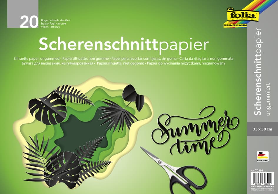 Folia Scherenschnittpapier, 350 X 500 Mm, Schwarz
