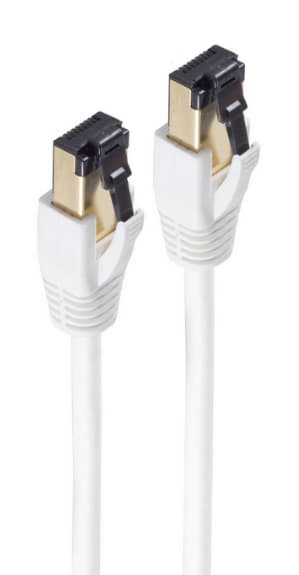 Shiverpeaks Basic-S Patchkabel, Kat. 8, F/Ftp, 0,25 M, Weiß