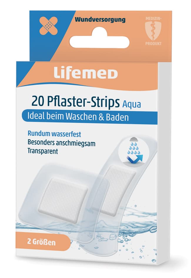 Lifemed Pflaster-Strips , Aqua, , Transparent, 20er