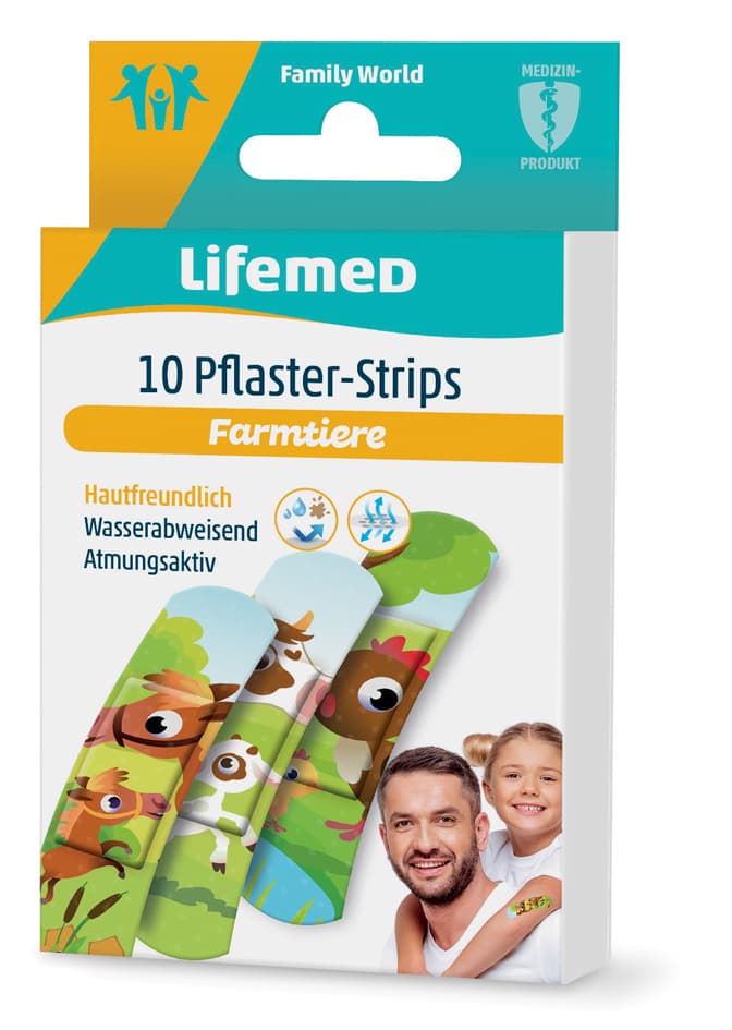 Lifemed Kinder-Pflaster-Strips , Farmtiere, , 10er