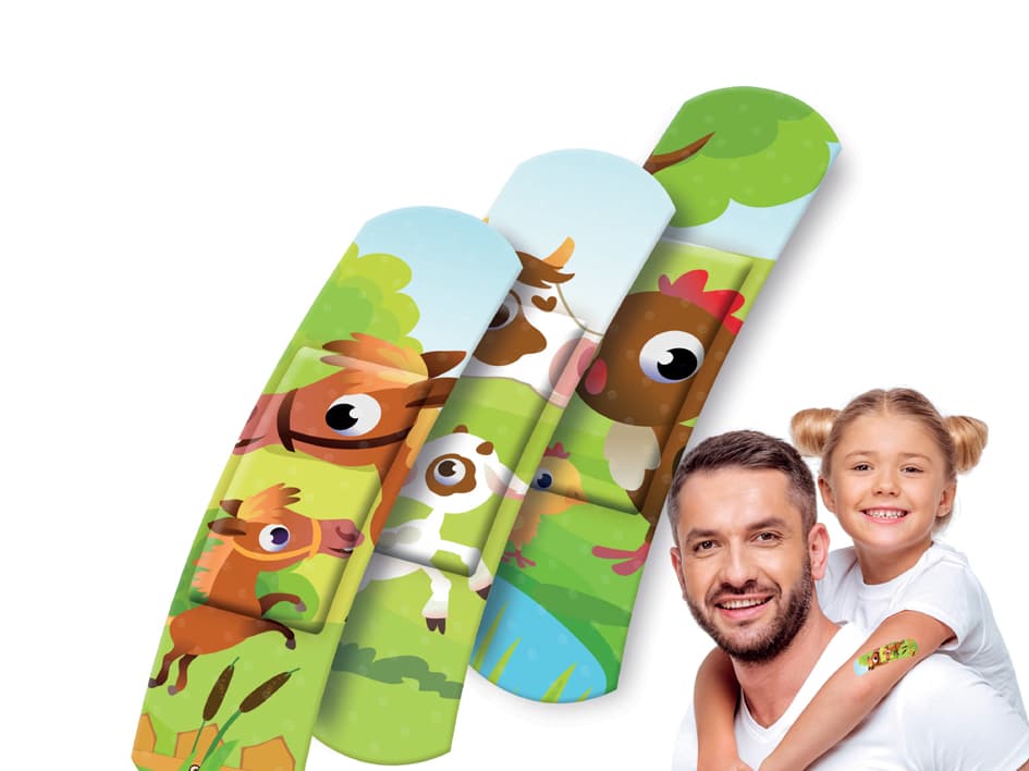 Lifemed Kinder-Pflaster-Strips , Farmtiere, , 40er Metallbox