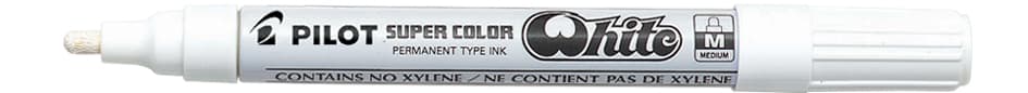 Pilot Permanent-Marker Super Color White, Medium, Weiß