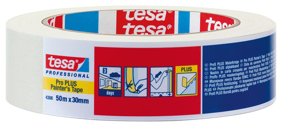 Tesa Maler Krepp 4306 Profi Plus, 19 Mm X 50 M