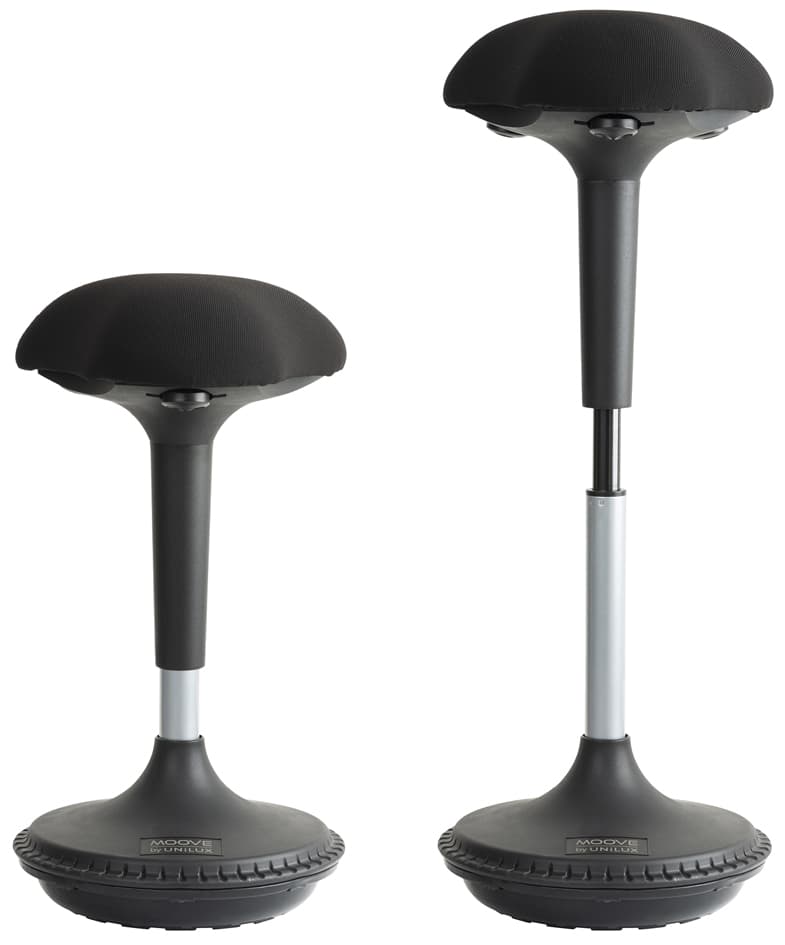Unilux Sitzhocker/Stehhilfe Moove, Schwarz