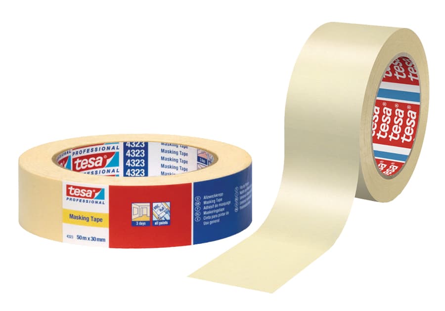 Tesa Maler Krepp 4323 Basic Papierabdeckband, 50 Mm X 50 M