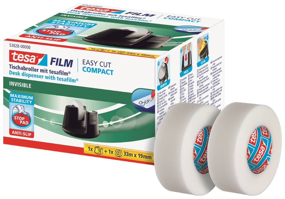 Tesa Tischabroller Easy Cut Compact, Sparpack