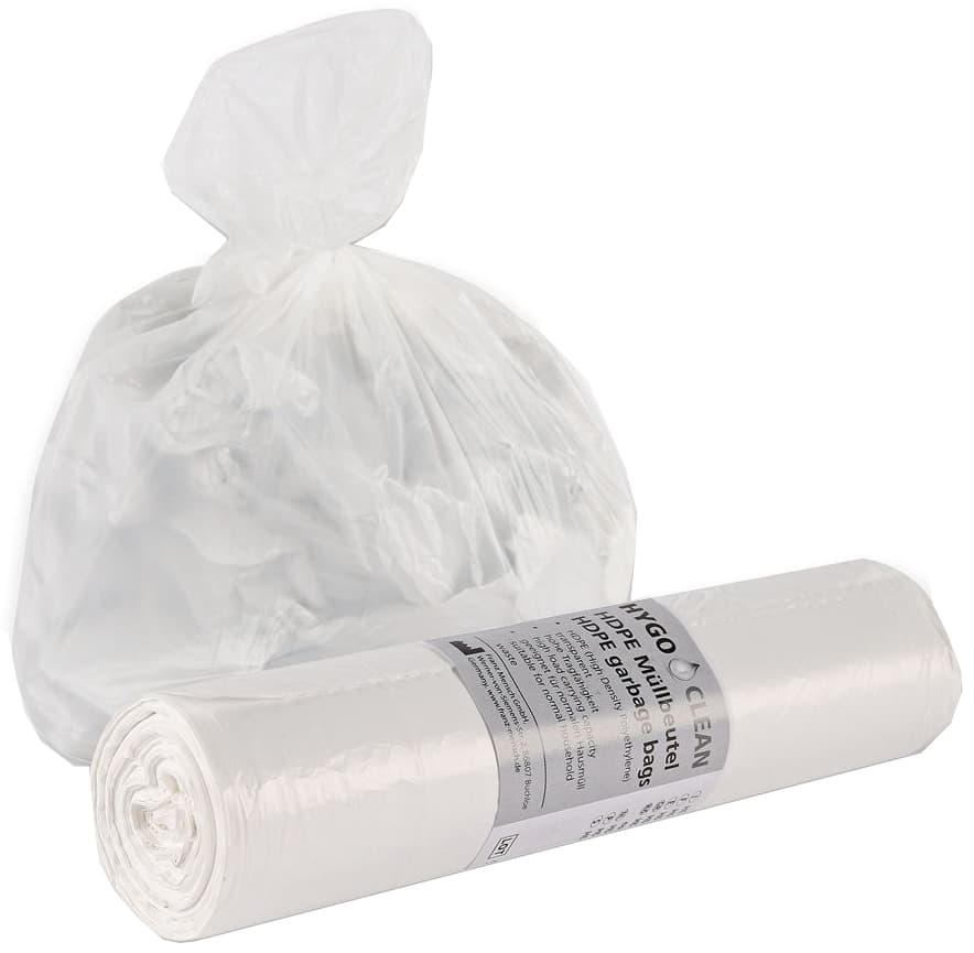 Hygoclean Hdpe-Mülleimerbeutel, 60 Liter, 10 My, Transparent