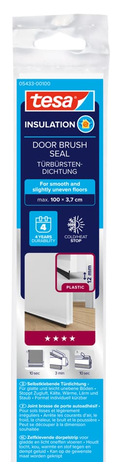 Tesa Insulation Türdichtschiene, Weiß, 37 Mm X 1 M