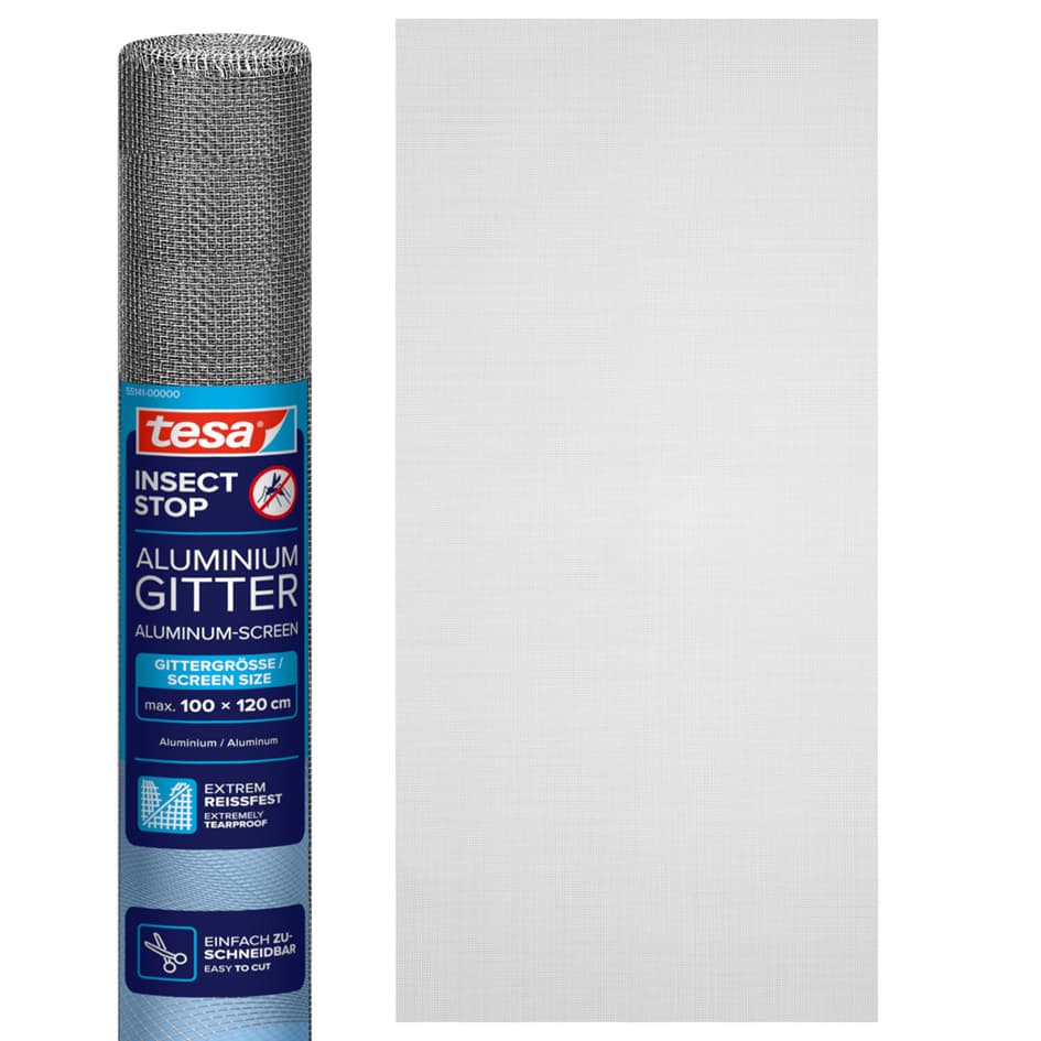 Tesa Fliegengitter Nachfüllrolle Insect Stop, 1,0 M X 1,2 M