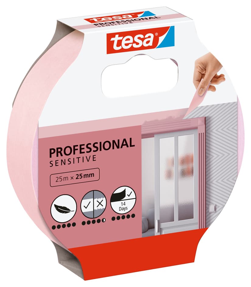 Tesa Maler Krepp Precision Sensitive Abdeckband, 38 Mm X 25m