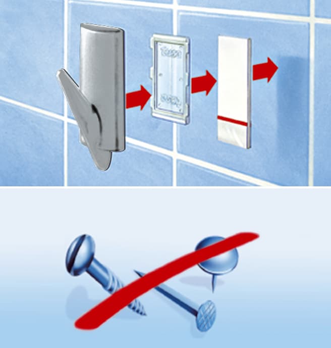 Tesa Powerstrips Haken Small Trend, Weiß