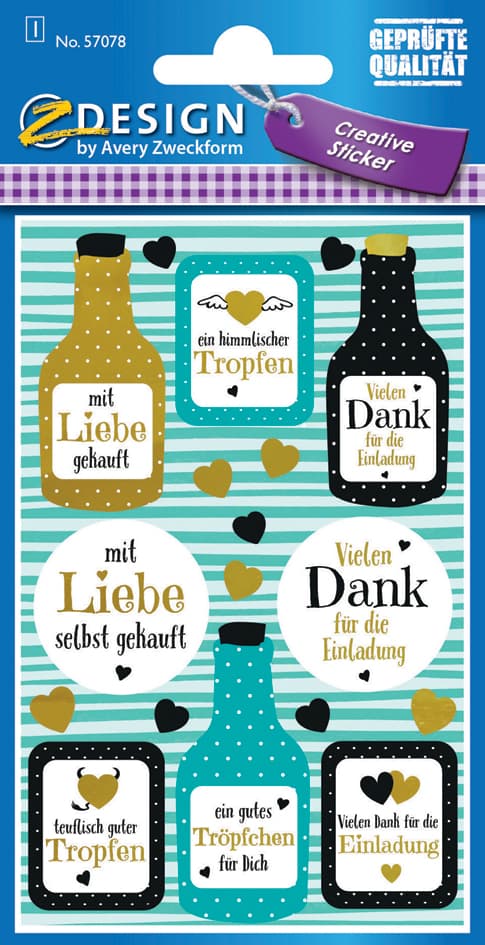 Avery Zweckform Zdesign Geschenke-Sticker , Einladung,