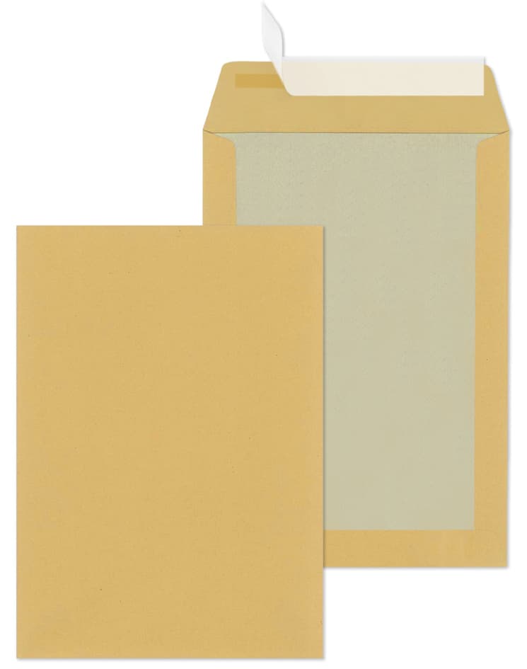Mailmedia Papprückwandtaschen B4, Ohne Fenster, 110 G/Qm