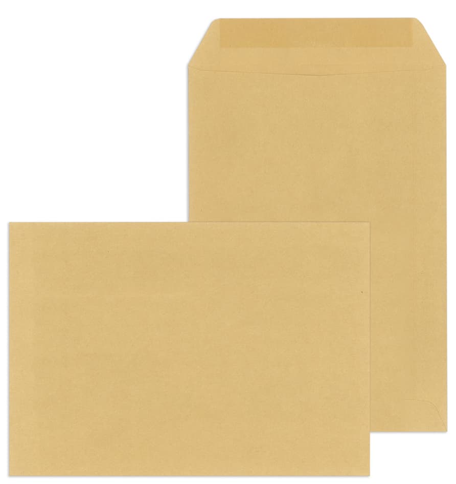 Mailmedia Versandtaschen C5 Naßklebend, Ohne Fenster, Braun
