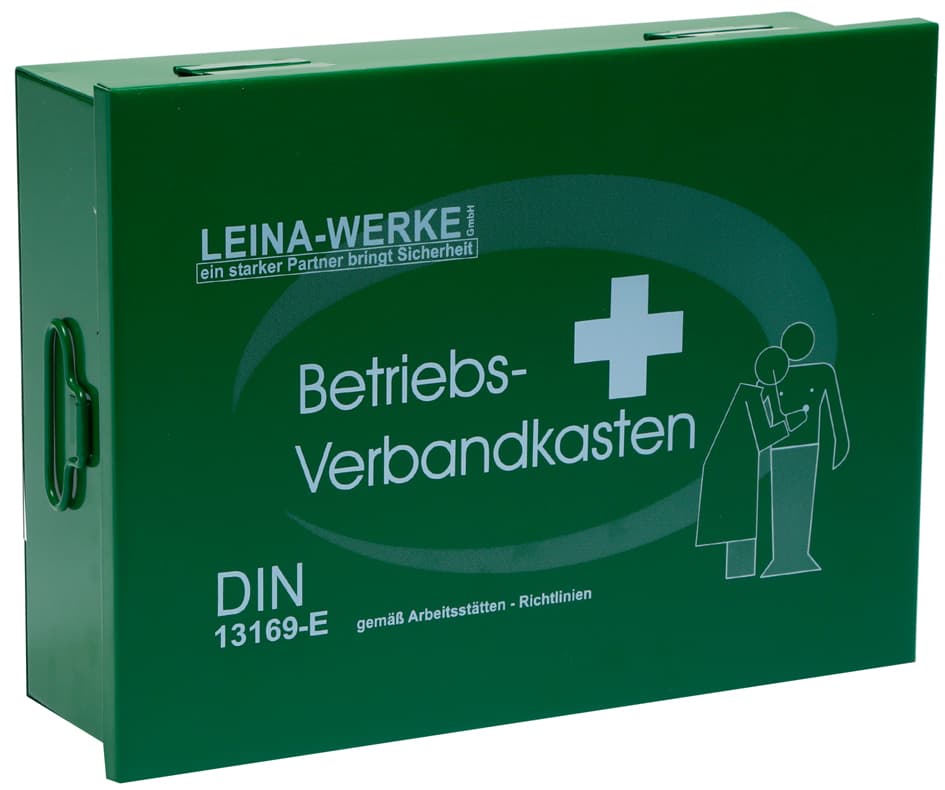 Leina Betriebsverbandkasten, Inhalt Din 13169, Grün