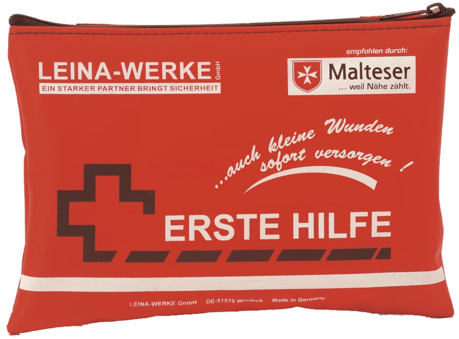 Leina Mobiles Erste-Hilfe-Set, 24-Teilig, Nylon, Rot