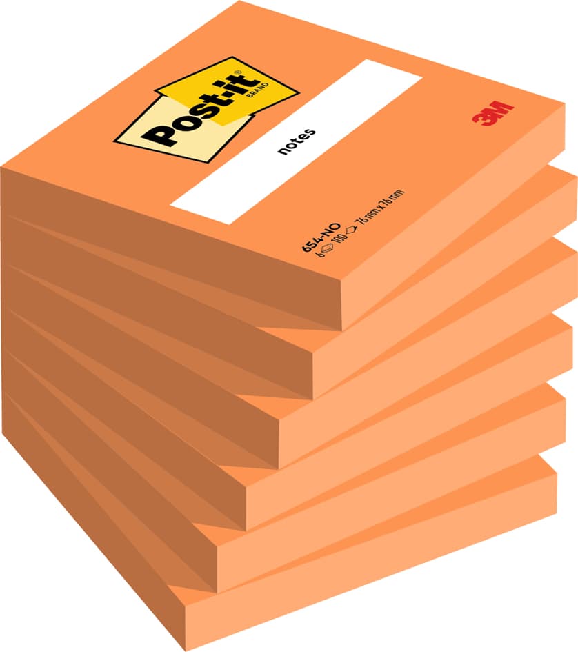 Post-It Haftnotizen Notes, 76 X 76 Mm, Orange