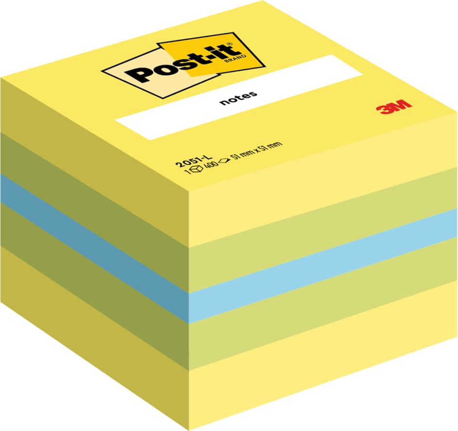 Post-It Haftnotiz-Würfel Notes Mini, 51 X 51 Mm, Mehrfarbig